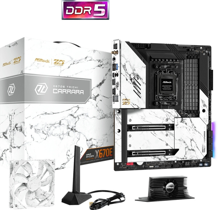 ASRock X670E Taichi Carrara E-ATX-bundkort i gruppen COMPUTERTILBEHØR / Computerkomponenter / Bundkort hos TP E-commerce Nordic AB (C68394)