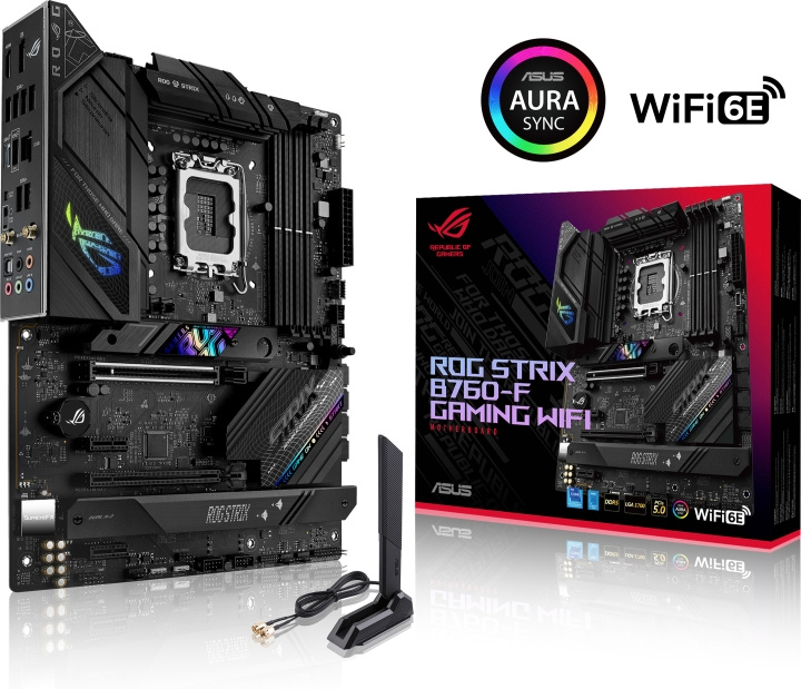 ASUS ROG STRIX B760-F GAMING WIFI ATX-bundkort i gruppen COMPUTERTILBEHØR / Computerkomponenter / Bundkort hos TP E-commerce Nordic AB (C68434)