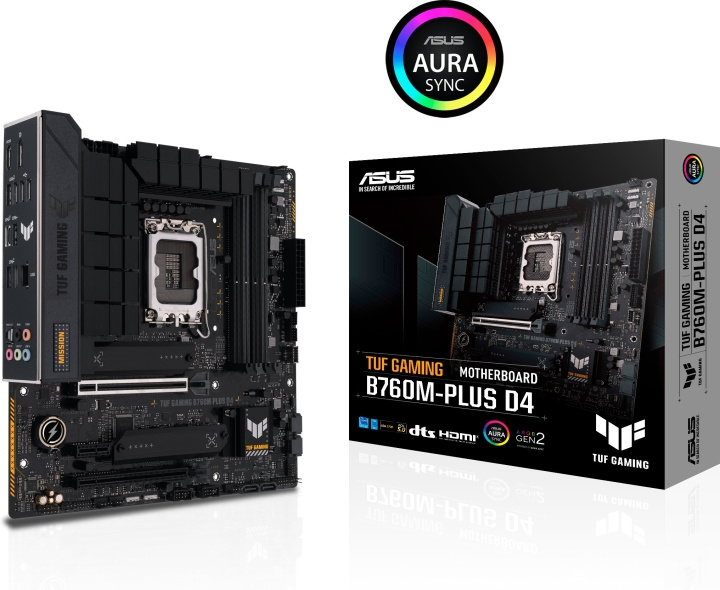 ASUS TUF GAMING B760M-PLUS D4 mATX-bundkort i gruppen COMPUTERTILBEHØR / Computerkomponenter / Bundkort hos TP E-commerce Nordic AB (C68438)