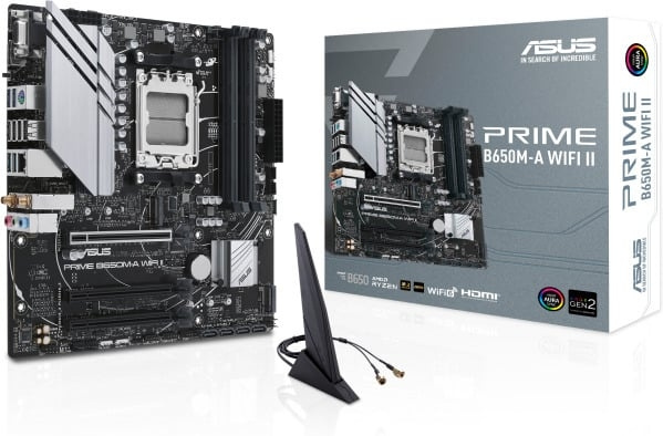 ASUS PRIME B650M-A WIFI II -mATX-bundkort i gruppen COMPUTERTILBEHØR / Computerkomponenter / Bundkort hos TP E-commerce Nordic AB (C68457)