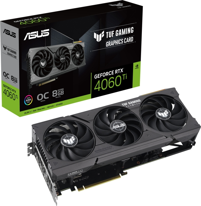 ASUS GeForce TUF-RTX4060TI-O8G-GAMING grafikkort i gruppen COMPUTERTILBEHØR / Computerkomponenter / Grafikkort hos TP E-commerce Nordic AB (C68474)