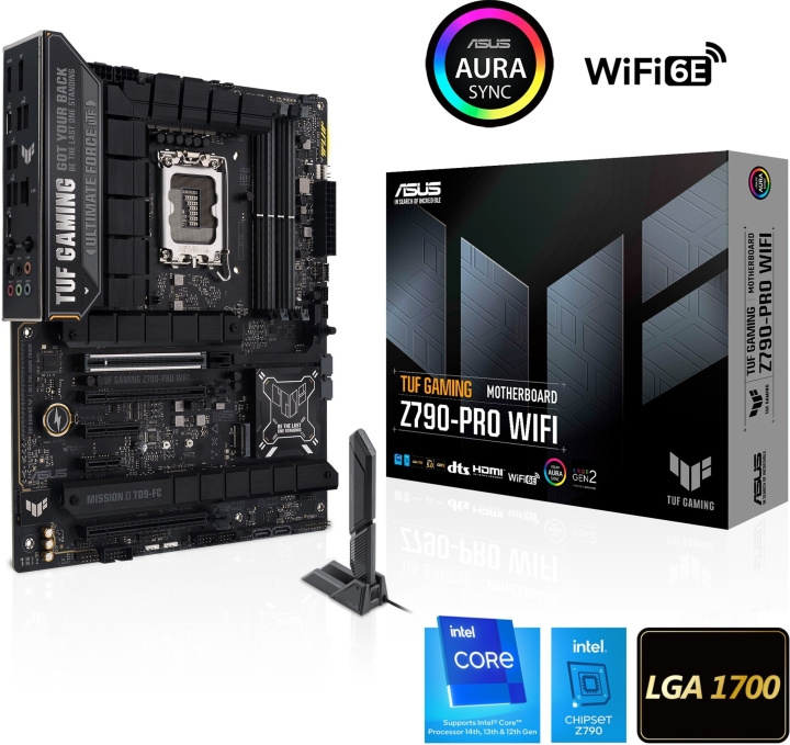 ASUS TUF GAMING Z790-PRO WIFI ATX-bundkort i gruppen COMPUTERTILBEHØR / Computerkomponenter / Bundkort hos TP E-commerce Nordic AB (C68528)