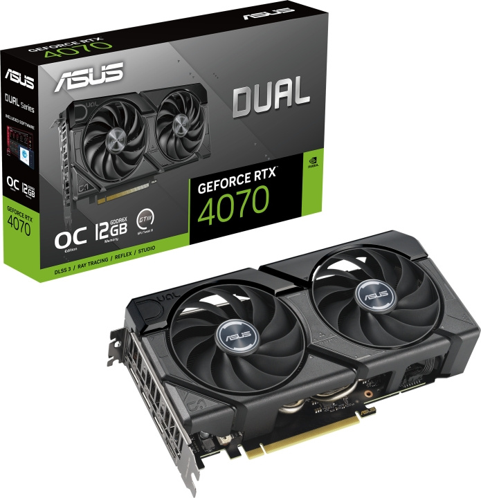 ASUS GeForce DUAL-RTX4070-O12G-EVO grafikkort i gruppen COMPUTERTILBEHØR / Computerkomponenter / Grafikkort hos TP E-commerce Nordic AB (C68537)