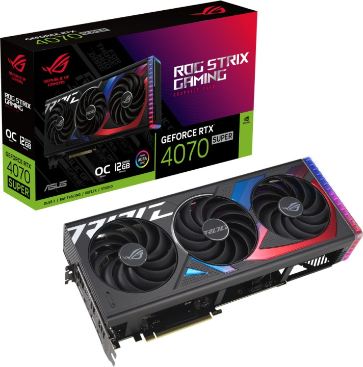 ASUS GeForce ROG-STRIX-RTX4070S-O12G-GAMING grafikkort i gruppen COMPUTERTILBEHØR / Computerkomponenter / Grafikkort hos TP E-commerce Nordic AB (C68539)