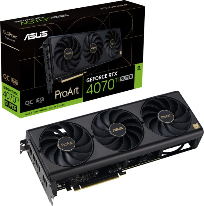 ASUS GeForce PROART-RTX4070TIS-O16G grafikkort i gruppen COMPUTERTILBEHØR / Computerkomponenter / Grafikkort hos TP E-commerce Nordic AB (C68541)