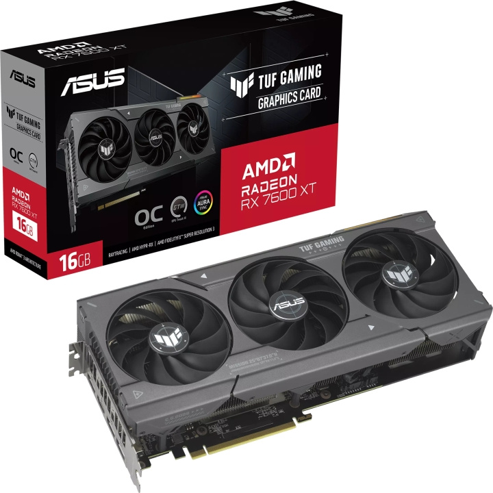 ASUS AMD Radeon TUF-RX7600XT-O16G-GAMING grafikkort i gruppen COMPUTERTILBEHØR / Computerkomponenter / Grafikkort hos TP E-commerce Nordic AB (C68542)