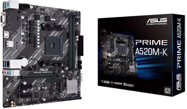 ASUS Prime PRIME A520M-K mATX-bundkort i gruppen COMPUTERTILBEHØR / Computerkomponenter / Bundkort hos TP E-commerce Nordic AB (C68559)