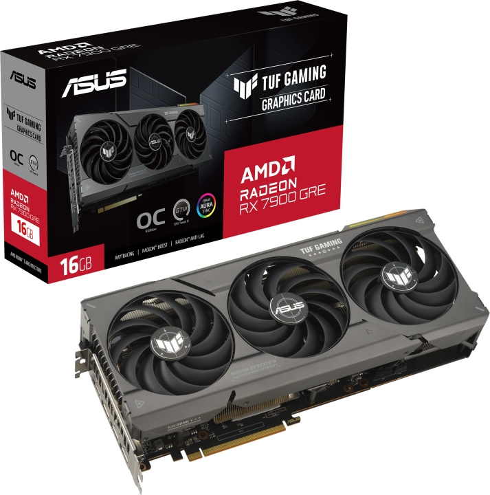 ASUS AMD Radeon TUF-RX7900GRE-O16G-GAMING grafikkort i gruppen COMPUTERTILBEHØR / Computerkomponenter / Grafikkort hos TP E-commerce Nordic AB (C68582)