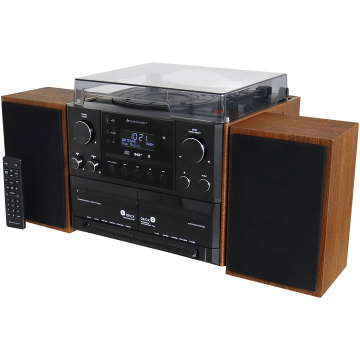 Soundmaster Stereo music centre MCD5600 with DAB+/FM radio, CD/MP3, turntable, double cassette, USB, Bluetooth i gruppen HJEMMEELEKTRONIK / Lyd & billede / Hjemmebiograf, HiFi & Bærbar / Kompakt stereo & pladespiller hos TP E-commerce Nordic AB (C68783)