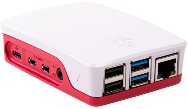 Raspberry Pi plastetui til Raspberry Pi 4 B, hvid i gruppen COMPUTERTILBEHØR / Computerkomponenter / Raspberry Pi hos TP E-commerce Nordic AB (C68908)