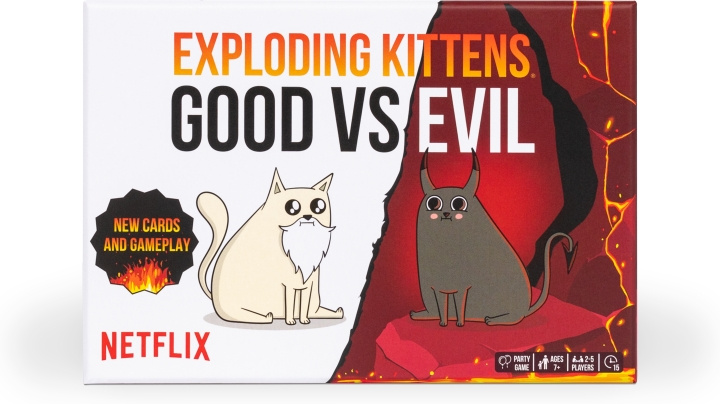 Exploding Kittens Good vs Evil Nordic - kortspil i gruppen LEGETØJ, BØRN & BABY / Legetøj / Brætspil / Familiespil hos TP E-commerce Nordic AB (C69119)