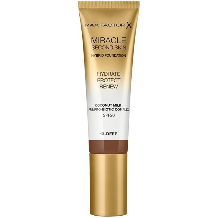 Max Factor Miracle Second Skin Foundation 13 Deep i gruppen SKØNHED & HELSE / Makeup / Makeup ansigt / Foundation hos TP E-commerce Nordic AB (C69313)