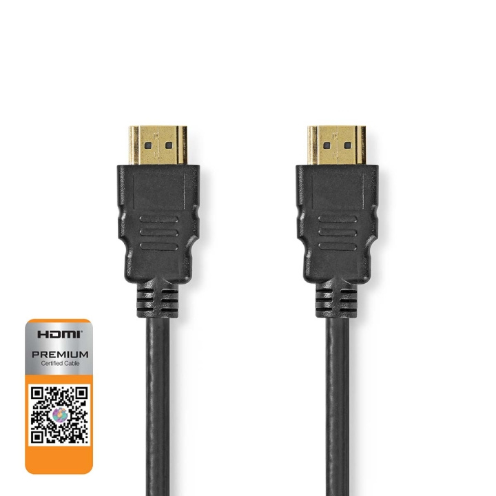 Nedis Premium High Speed ​​HDMI ™ kabel med Ethernet | HDMI™ Stik | HDMI™ Stik | 4K@60Hz | 18 Gbps | 1.00 m | Runde | PVC | Sort | Label i gruppen HJEMMEELEKTRONIK / Kabler og adaptere / HDMI / Kabler hos TP E-commerce Nordic AB (C69353)