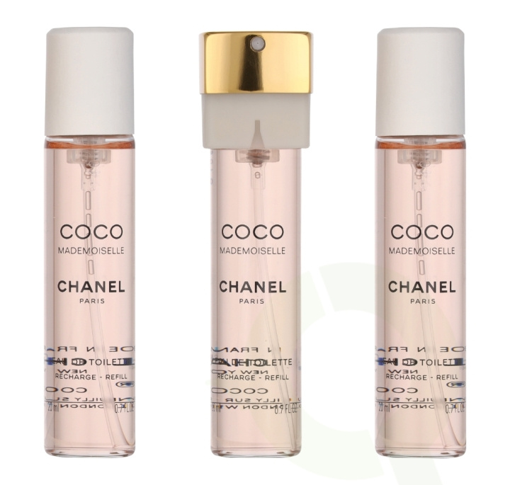 Chanel Coco Mademoiselle Giftset 60 ml 3x Edt Spray Refill 20Ml - Twist and Spray - Purse Spray i gruppen SKØNHED & HELSE / Gaveæske / Gaveæske til hende hos TP E-commerce Nordic AB (C69364)