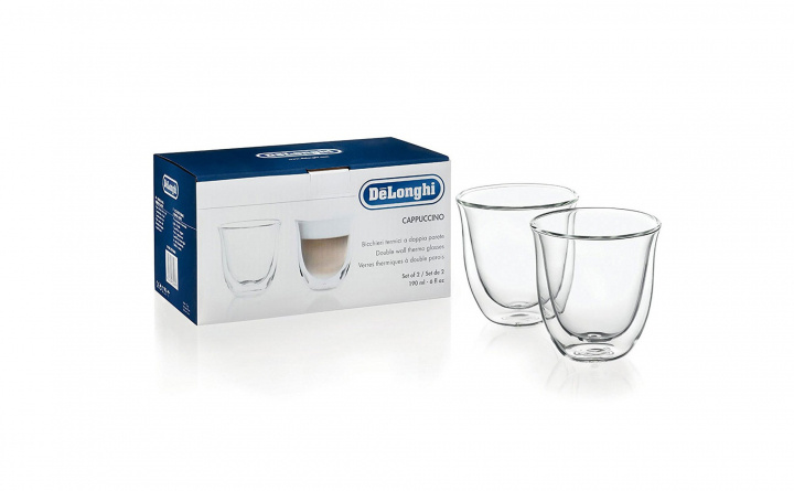 DeLonghi Cappuccino glasses, 2 pcs i gruppen HJEM, HUS & HAVE / Køkkenredskaber / Øvrige køkkenredskaber hos TP E-commerce Nordic AB (C69542)