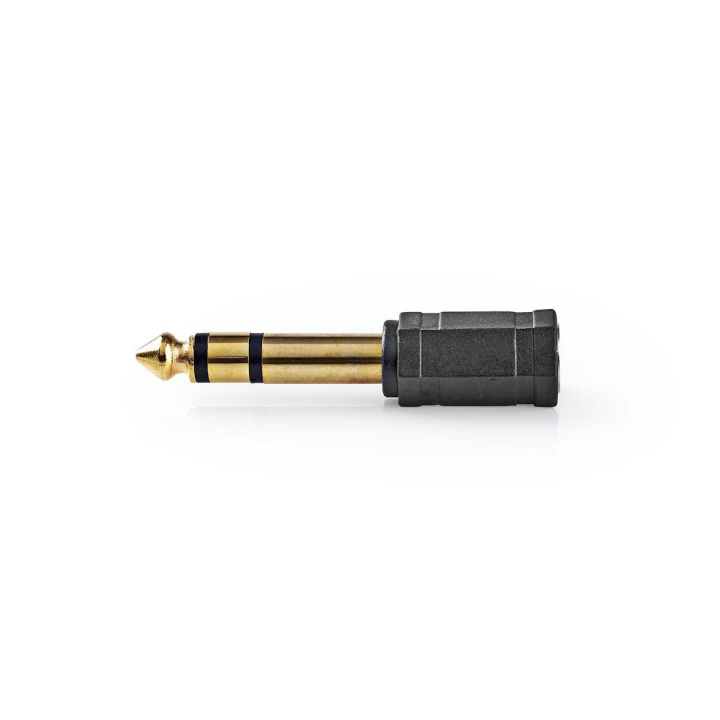 Nedis Stereo Audio Adapter | 6.35 mm Hanstik | 3.5 mm Hunstik | Guldplateret | Lige | ABS | Sort | 10 stk. | Konvolut i gruppen HJEMMEELEKTRONIK / Kabler og adaptere / Audio Analog / Adaptere hos TP E-commerce Nordic AB (C69687)