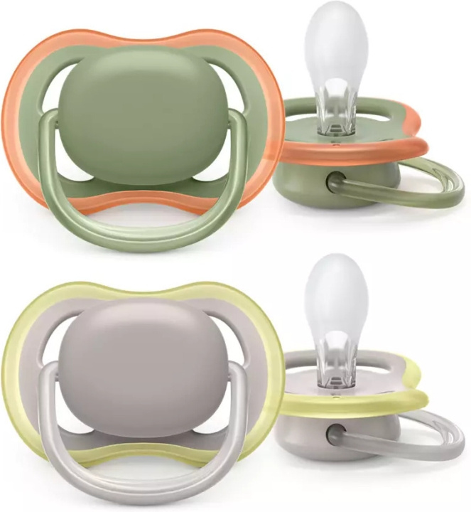 Philips Avent SCF085/20 Ultra Air-sutter 6-18 måneder, 2 stk, salvie i gruppen LEGETØJ, BØRN & BABY / Pleje, sundhed og hygiejne / Sutter & Tandringe hos TP E-commerce Nordic AB (C69761)