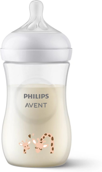 Philips Avent SCY903/66 Natural Response-sutteflaske, 260 ml, giraf i gruppen LEGETØJ, BØRN & BABY / Pleje, sundhed og hygiejne / Sutter & Tandringe hos TP E-commerce Nordic AB (C69779)