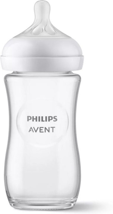 Philips Avent SCY933/01 Natural Response-sutteflaske af glas, 240 ml i gruppen LEGETØJ, BØRN & BABY / Pleje, sundhed og hygiejne / Sutter & Tandringe hos TP E-commerce Nordic AB (C69785)