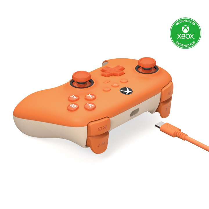 8Bitdo Ultimate C Wired kablet spilcontroller, orange, Xbox i gruppen HJEMMEELEKTRONIK / Spilkonsoller og tilbehør / Xbox Series X / Tilbehør hos TP E-commerce Nordic AB (C69846)