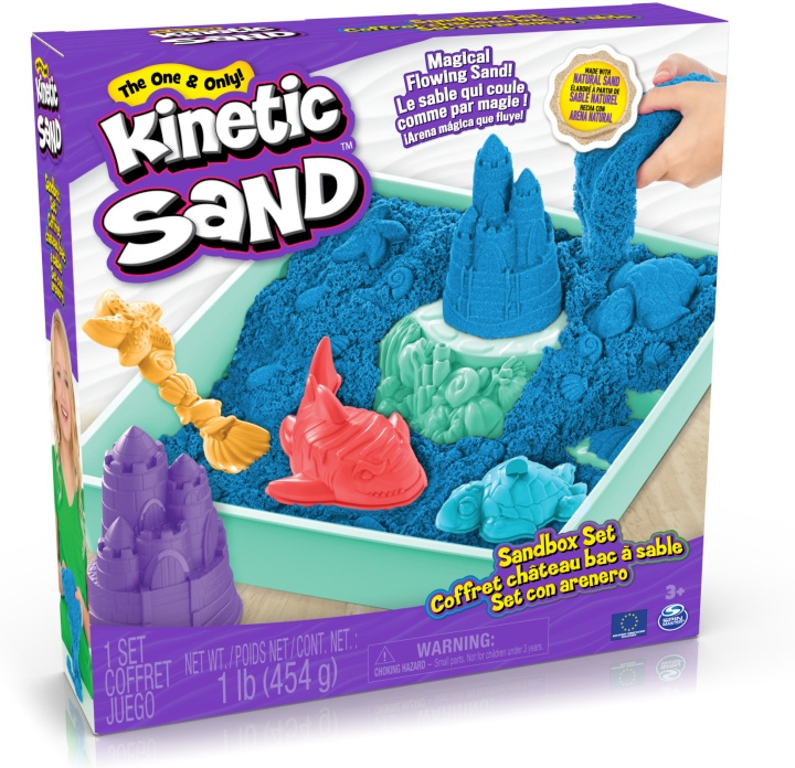 Kinetic Sand sandkassesæt, blå i gruppen LEGETØJ, BØRN & BABY / Legetøj / Lege ler, lege sand og tilbehør hos TP E-commerce Nordic AB (C69987)