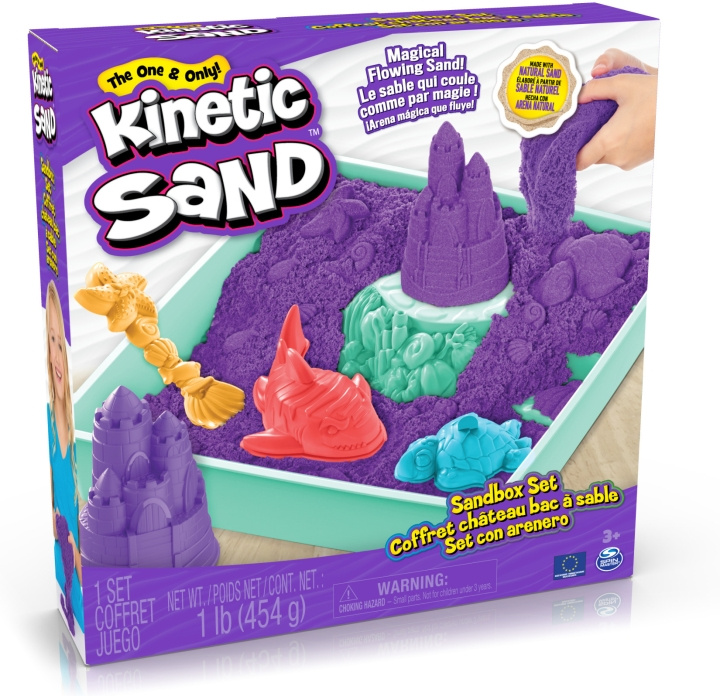 Kinetic Sand sandkassesæt, lilla i gruppen LEGETØJ, BØRN & BABY / Legetøj / Lege ler, lege sand og tilbehør hos TP E-commerce Nordic AB (C69988)