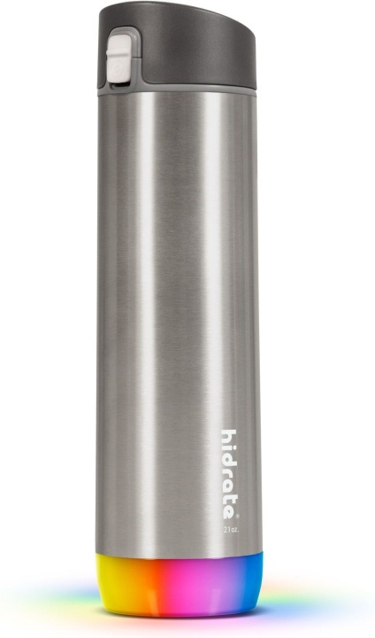 HidrateSpark PRO Chug Water bottle, 0,62 L, sølv i gruppen SPORT, FRITID & HOBBY / Friluftsliv / Termokander & vandflasker hos TP E-commerce Nordic AB (C70125)