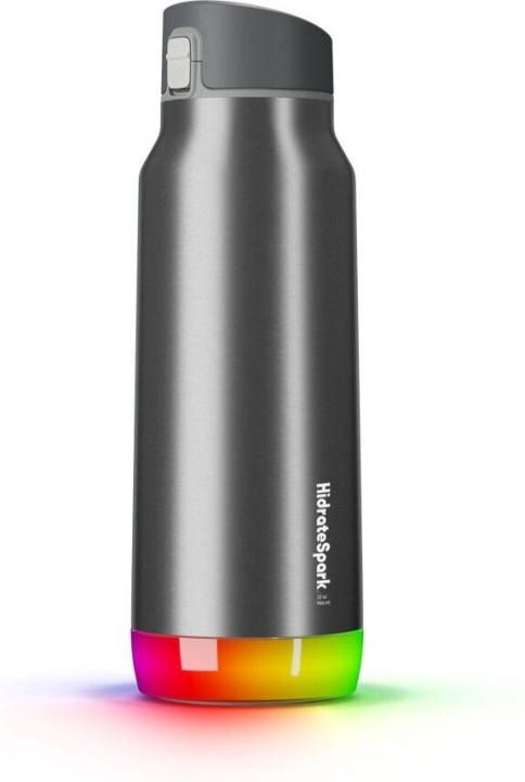 HidrateSpark PRO Chug Water bottle, 0,95 L, sølv i gruppen SPORT, FRITID & HOBBY / Friluftsliv / Termokander & vandflasker hos TP E-commerce Nordic AB (C70126)