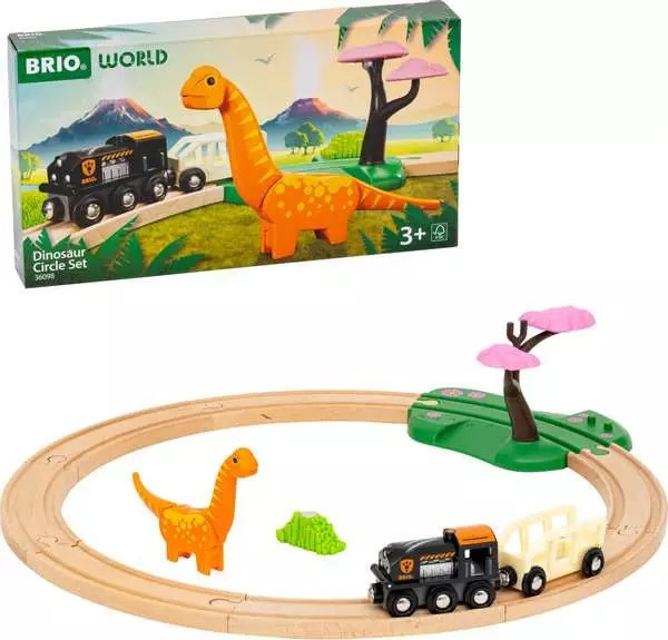 BRIO 36098 - Dinosaur Circle Disc-sæt i gruppen LEGETØJ, BØRN & BABY / Legetøj / Bygge legesager / Brio togbaner hos TP E-commerce Nordic AB (C70145)