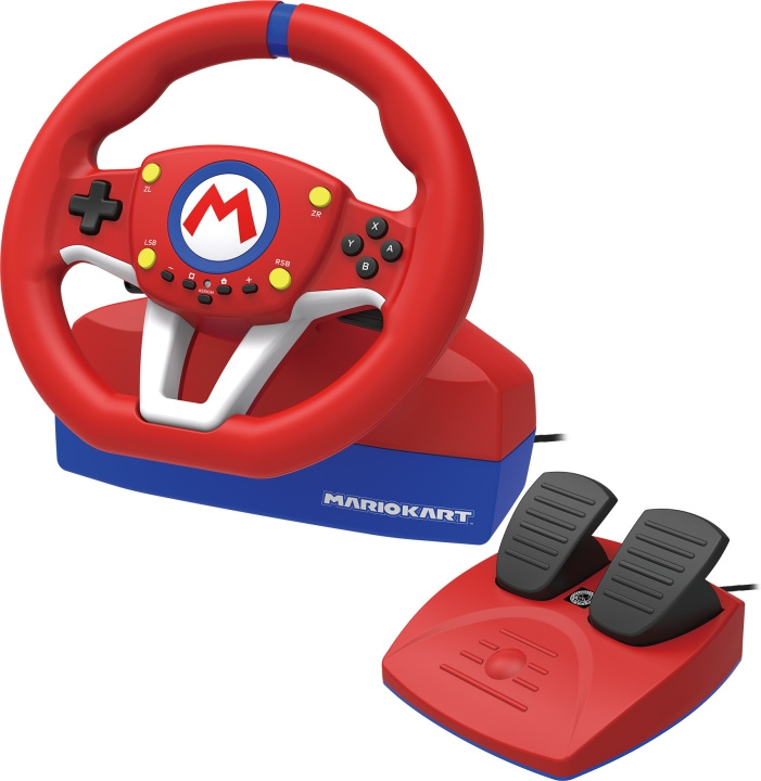 HORI Mario Kart Racing Wheel Pro Mini, Switch i gruppen HJEMMEELEKTRONIK / Spilkonsoller og tilbehør / Nintendo Switch / Tilbehør hos TP E-commerce Nordic AB (C70149)