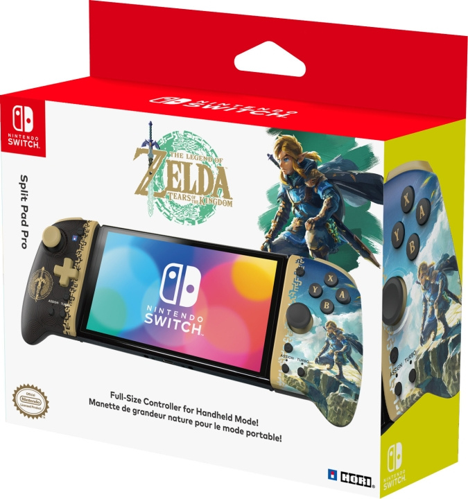 HORI Split Pad Pro - The Legend of Zelda: Tears of the Kingdom spilcontroller, Switch / Switch OLED i gruppen HJEMMEELEKTRONIK / Spilkonsoller og tilbehør / Nintendo Switch / Tilbehør hos TP E-commerce Nordic AB (C70155)