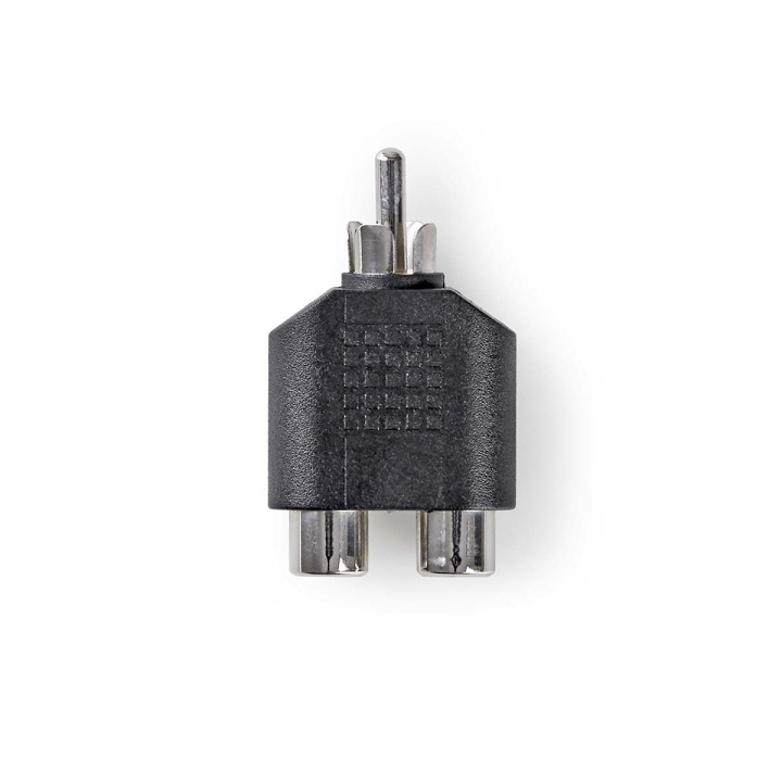 Nedis Subwoofer Adapter | RCA Hanstik | 2x RCA Hun | Nikkelplateret | Lige | ABS | Sort | 1 stk. | Box i gruppen HJEMMEELEKTRONIK / Kabler og adaptere / Audio Analog / Adaptere hos TP E-commerce Nordic AB (C70197)