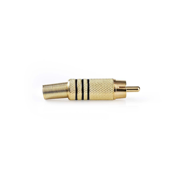 Nedis RCA-stik | Lige | Han | Guldplateret | Lodde | Kabeldiameter: 7.0 mm | Metal | Sort | 10 stk. | Konvolut i gruppen HJEMMEELEKTRONIK / Kabler og adaptere / Audio Analog / Adaptere hos TP E-commerce Nordic AB (C70199)