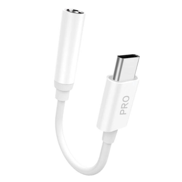 Dudao Adapter Dudao L16CPro USB-C to Jack 0,1m (white) i gruppen HJEMMEELEKTRONIK / Kabler og adaptere / Audio Analog / Adaptere hos TP E-commerce Nordic AB (C70320)