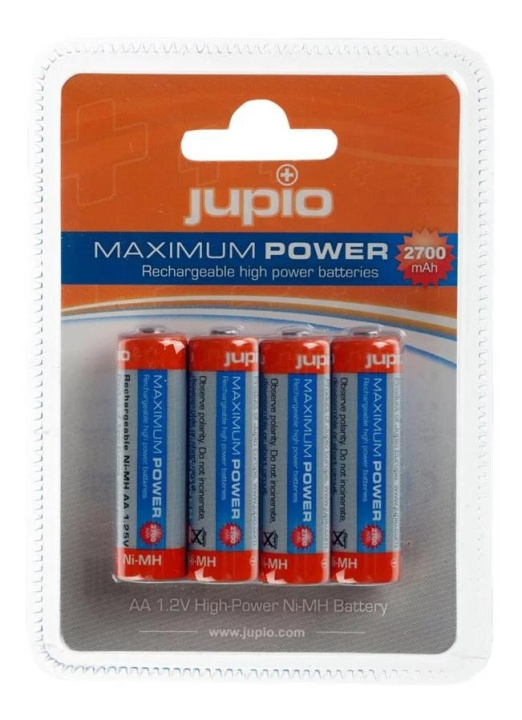 Jupio Rechargeable Batteries AA 2700 mAh 4 pcs VPE-10 i gruppen HJEMMEELEKTRONIK / Batterier og opladere / Batterier / AA hos TP E-commerce Nordic AB (C70448)