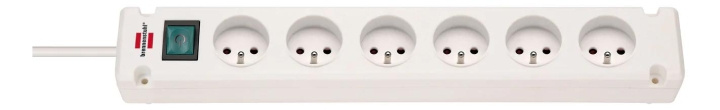 Brennenstuhl Bremounta Extension Socket 6-way white 3m H05VV-F 3G1.5 i gruppen HJEM, HUS & HAVE / Elektricitet & Belysning / Stikdåse hos TP E-commerce Nordic AB (C70470)