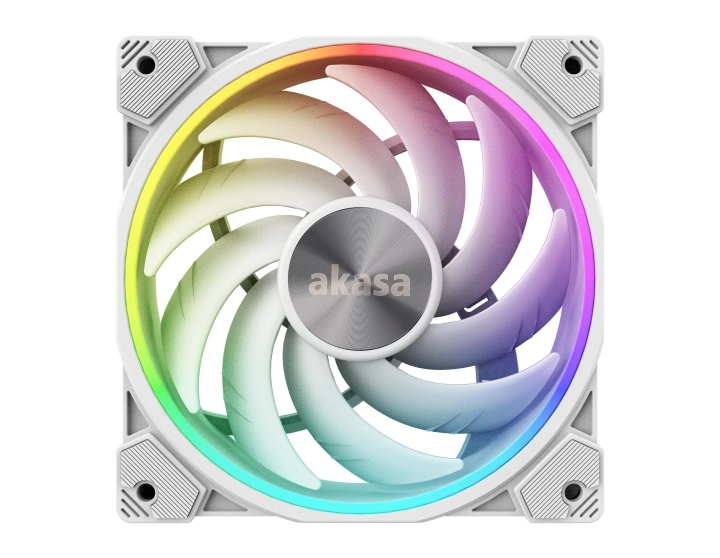 Akasa White LED Premium Cooling Fan with Addressable RGB - 120mm i gruppen COMPUTERTILBEHØR / Computerkomponenter / Køling / Blæser hos TP E-commerce Nordic AB (C70486)