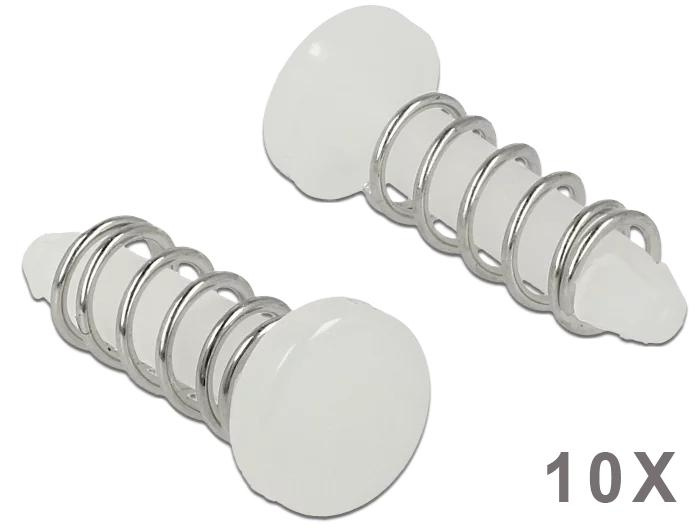 DeLOCK Snap Rivet for heat sink - set 10 pieces white i gruppen COMPUTERTILBEHØR / Computerkomponenter / Køling / Processorkøling hos TP E-commerce Nordic AB (C70489)