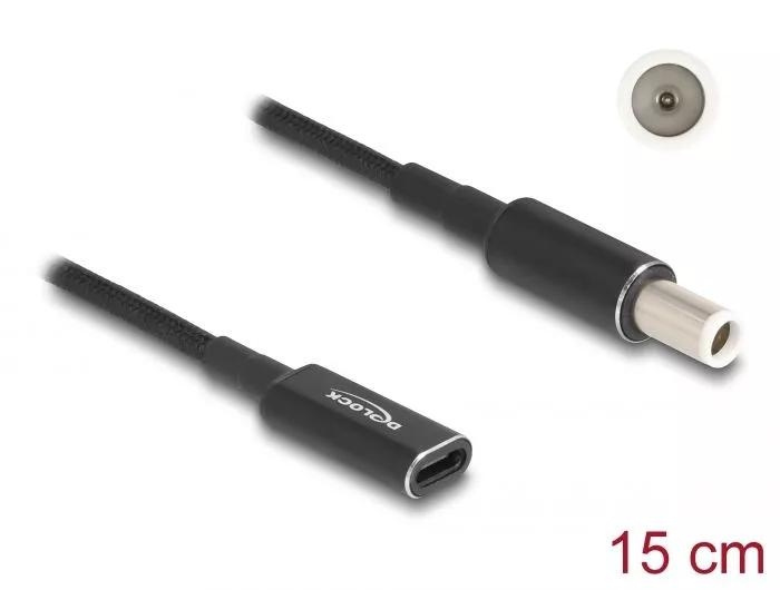 DeLOCK Laptop Charging Cable USB Type-C to Dell 7.4 x 5.0mm 15 cm i gruppen COMPUTERTILBEHØR / Bærbare computere og tilbehør / Oplader / Opladere til laptops / DELL hos TP E-commerce Nordic AB (C70523)