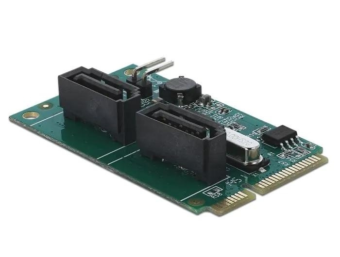 DeLOCK Mini PCIe Converter to 2 x SATA with RAID i gruppen COMPUTERTILBEHØR / Computerkomponenter / Harddiske / Adaptere og tilbehør hos TP E-commerce Nordic AB (C70524)