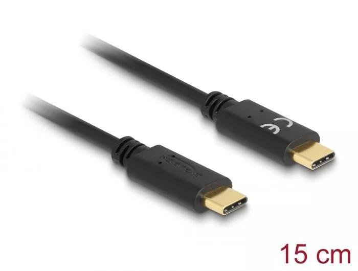 DeLOCK USB Type-C™ Charging Cable 15 cm PD 5 A with E-Marker i gruppen COMPUTERTILBEHØR / Kabler og adaptere / Elkabler hos TP E-commerce Nordic AB (C70530)