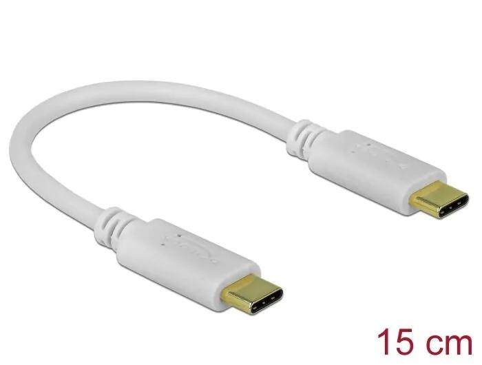 DeLOCK USB Type-C™ Charging Cable 15 cm PD 100 W with E-Marker i gruppen COMPUTERTILBEHØR / Kabler og adaptere / Elkabler hos TP E-commerce Nordic AB (C70531)