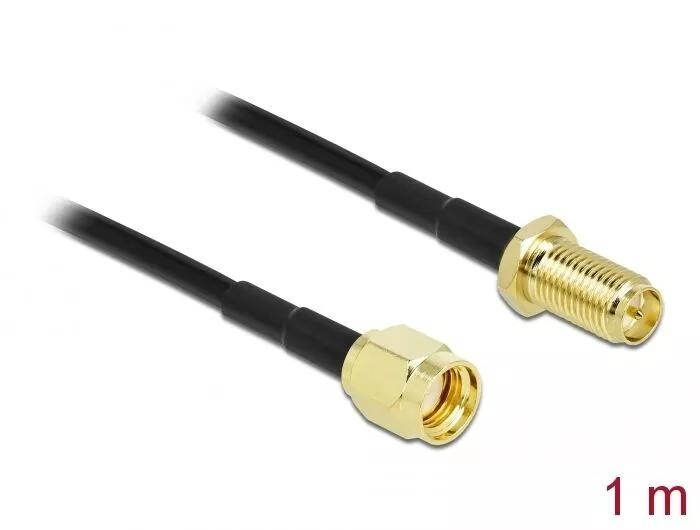 DeLOCK Antenna Cable RP-SMA plug to RP-SMA jack LMR/CFD100 1 m i gruppen HJEMMEELEKTRONIK / Kabler og adaptere / Antennekabler og tilbehør / Antenne kabler hos TP E-commerce Nordic AB (C70551)