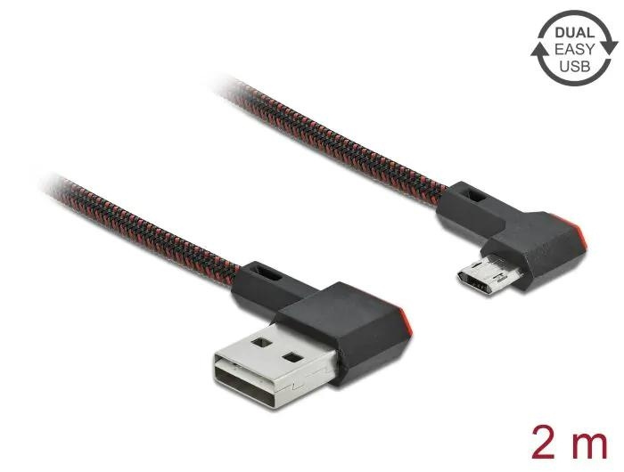 DeLOCK EASY-USB 2.0 Type-A male to EASY-USB Micro-B male 2 m i gruppen COMPUTERTILBEHØR / Kabler og adaptere / USB / USB-A / Kabler hos TP E-commerce Nordic AB (C70553)