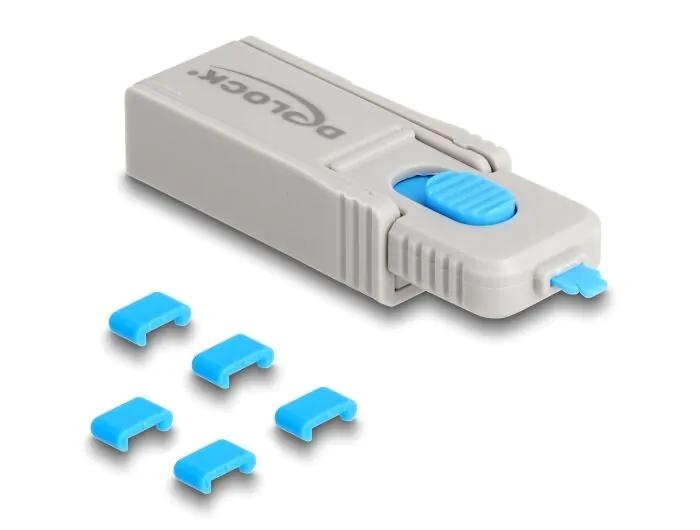 DeLOCK USB Type-C Port Blocker Set USB Type-C female ports 5 pieces i gruppen COMPUTERTILBEHØR / Kabler og adaptere / Øvrige computer kabler hos TP E-commerce Nordic AB (C70556)