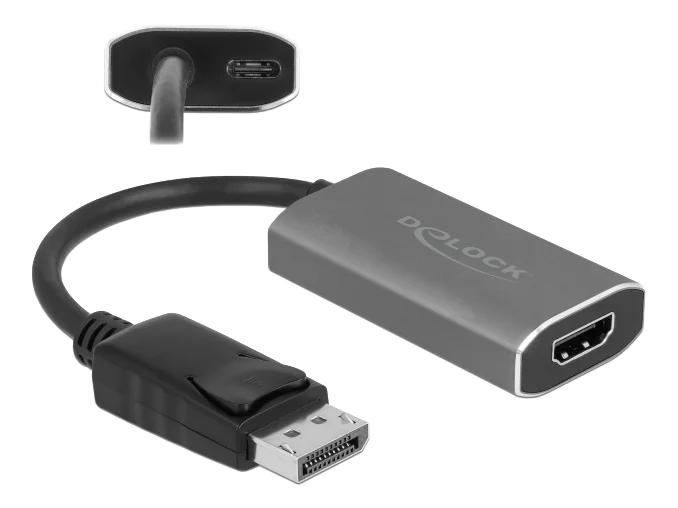 DeLOCK Active DisplayPort 1.4 to HDMI Adapter 8K with HDR function i gruppen COMPUTERTILBEHØR / Kabler og adaptere / DisplayPort / Adaptere hos TP E-commerce Nordic AB (C70608)