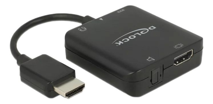 DeLOCK HDMI Audio Extractor 4K 60 Hz compact, black i gruppen HJEMMEELEKTRONIK / Kabler og adaptere / HDMI / Adaptere hos TP E-commerce Nordic AB (C70611)