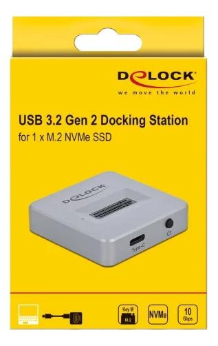 DeLOCK M.2 Docking Station M.2 NVMe PCIe SSD w/ USB TypeC™ female i gruppen COMPUTERTILBEHØR / Bærbare computere og tilbehør / Docking stationer hos TP E-commerce Nordic AB (C70616)