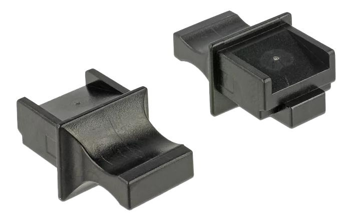 DeLOCK Dust Cover for RJ45 jack with grip 10 pieces black i gruppen COMPUTERTILBEHØR / Kabler og adaptere / Netværkskabler / Adaptere og samlemuffer hos TP E-commerce Nordic AB (C70617)