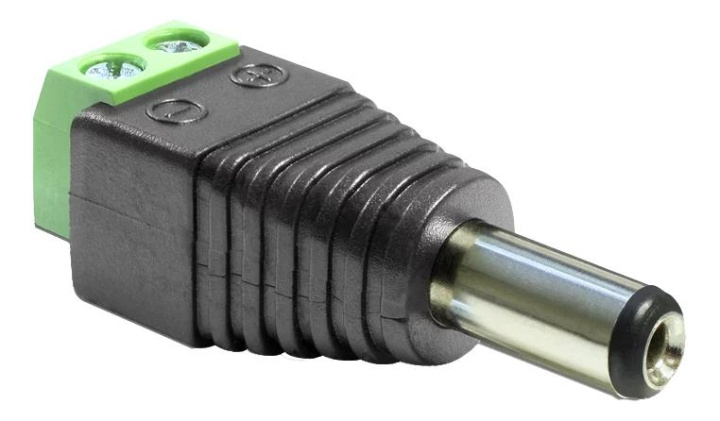 DeLOCK Adapter DC 5.5 x 2.5 mm male > Terminal Block 2 pin i gruppen HJEM, HUS & HAVE / Elektricitet & Belysning / El-installation / Tilbehør hos TP E-commerce Nordic AB (C70630)